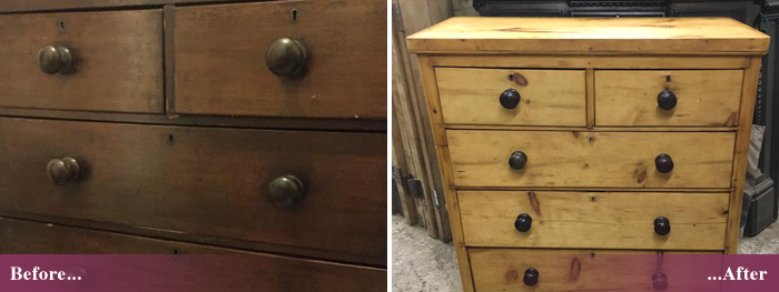 Furniture stripping and repainting