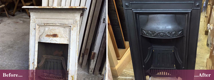 Fireplace stripping and repainting