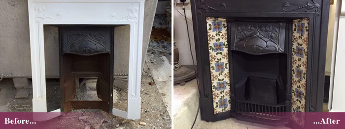Fireplace stripping and repainting