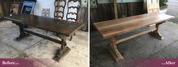 Furniture stripping and repainting