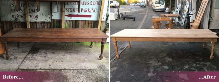 Furniture stripping and repainting