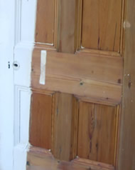 door stripping process - partially stripped door
